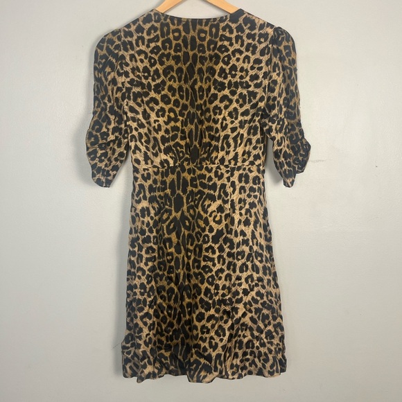 All saints kota leppo animal print dress Small viscose mini - Picture 5 of 7